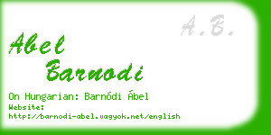 abel barnodi business card